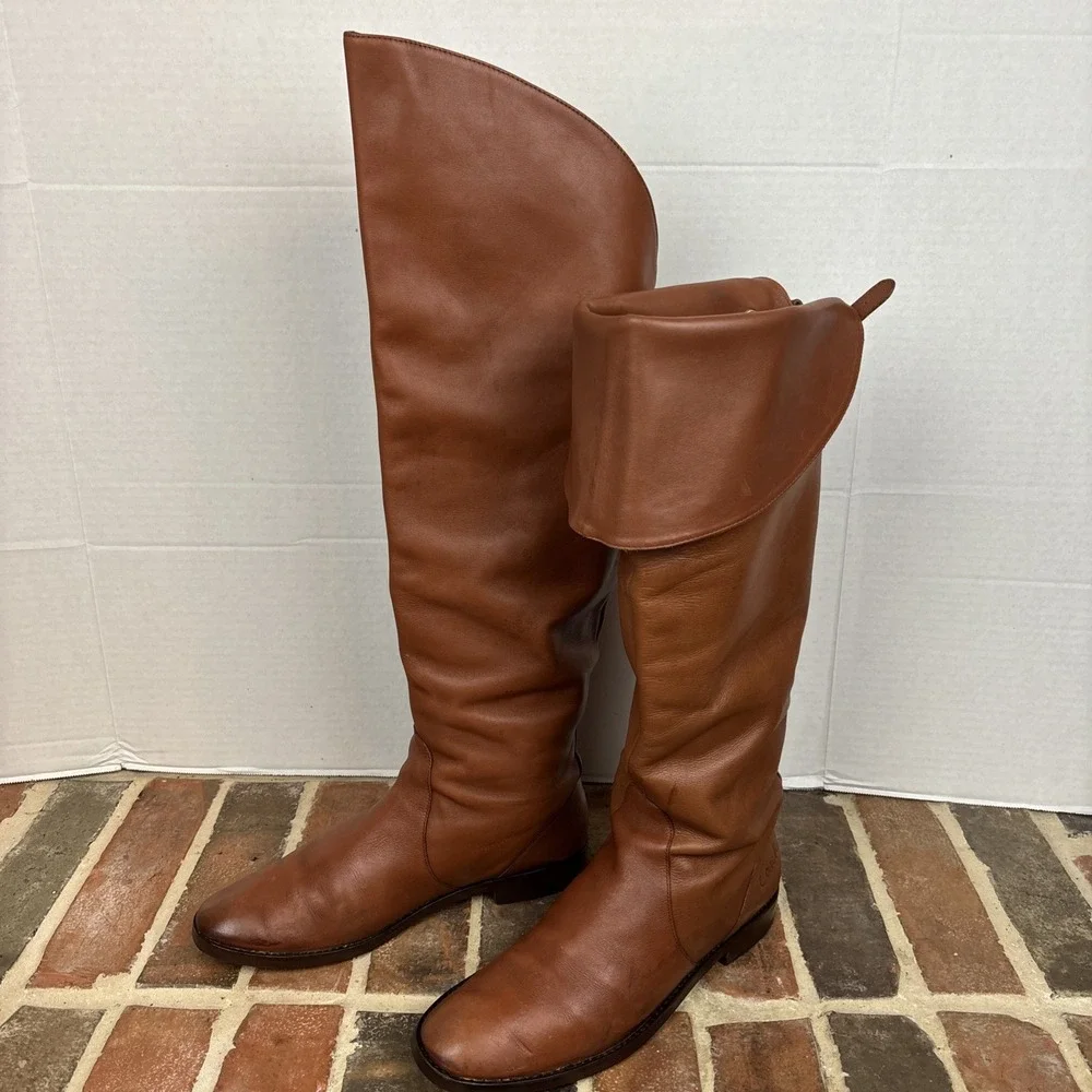 Coach Cheyenne OTK Leather Riding Boots Women's Size 11M Vintage 90's New Soles